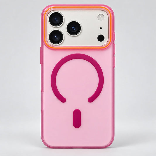 Pink and Magenta Magnetic Case for iPhone 17 Pro