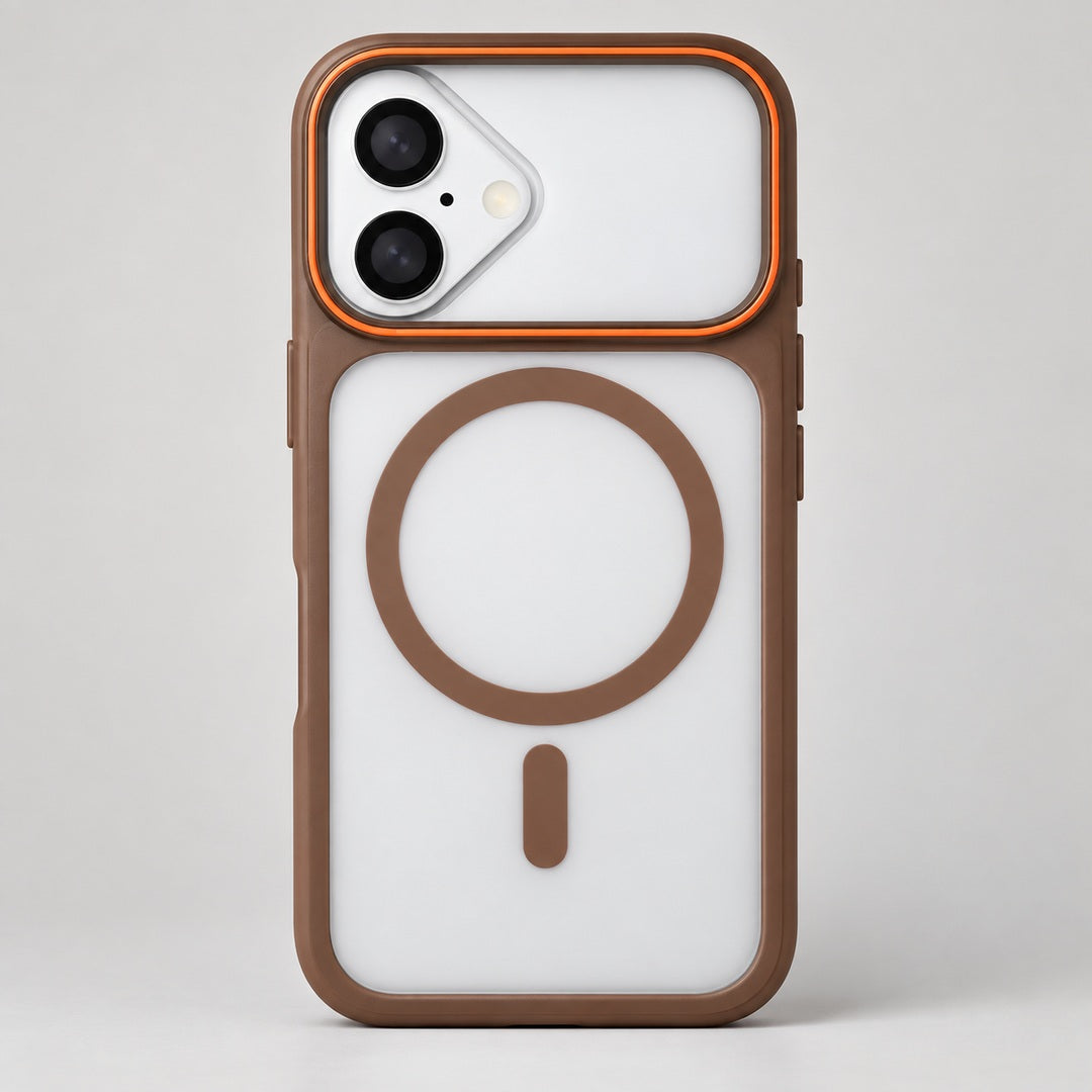 Rainbow Case with Brown Trim for iPhone 17