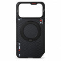 iPefet Carbon-Pattern Ring Stand Case for iPhone 17 Pro Max - Black