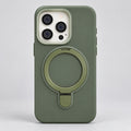 Olive Green Magnetic Ring Case for iPhone 15 Pro