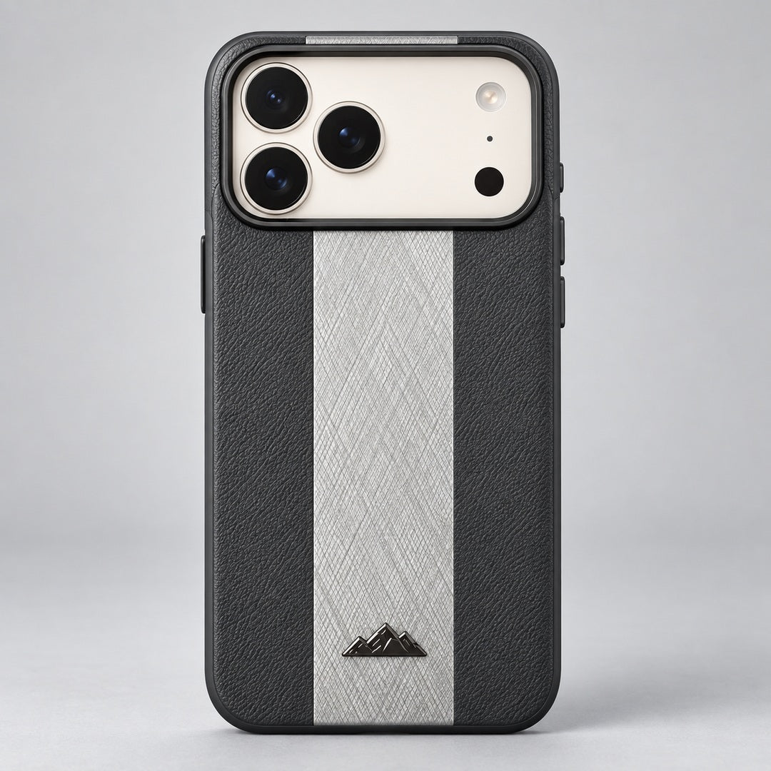 Gray and Silver Stripe Case for iPhone 17 Pro Max