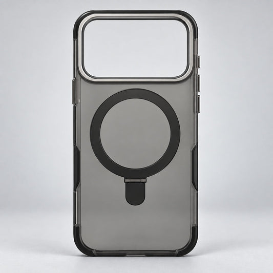 Smoky Clear Magnetic Ring Case for iPhone 17 Pro Max