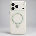 White and Mint Magnetic Ring Case for iPhone 17 Pro Max