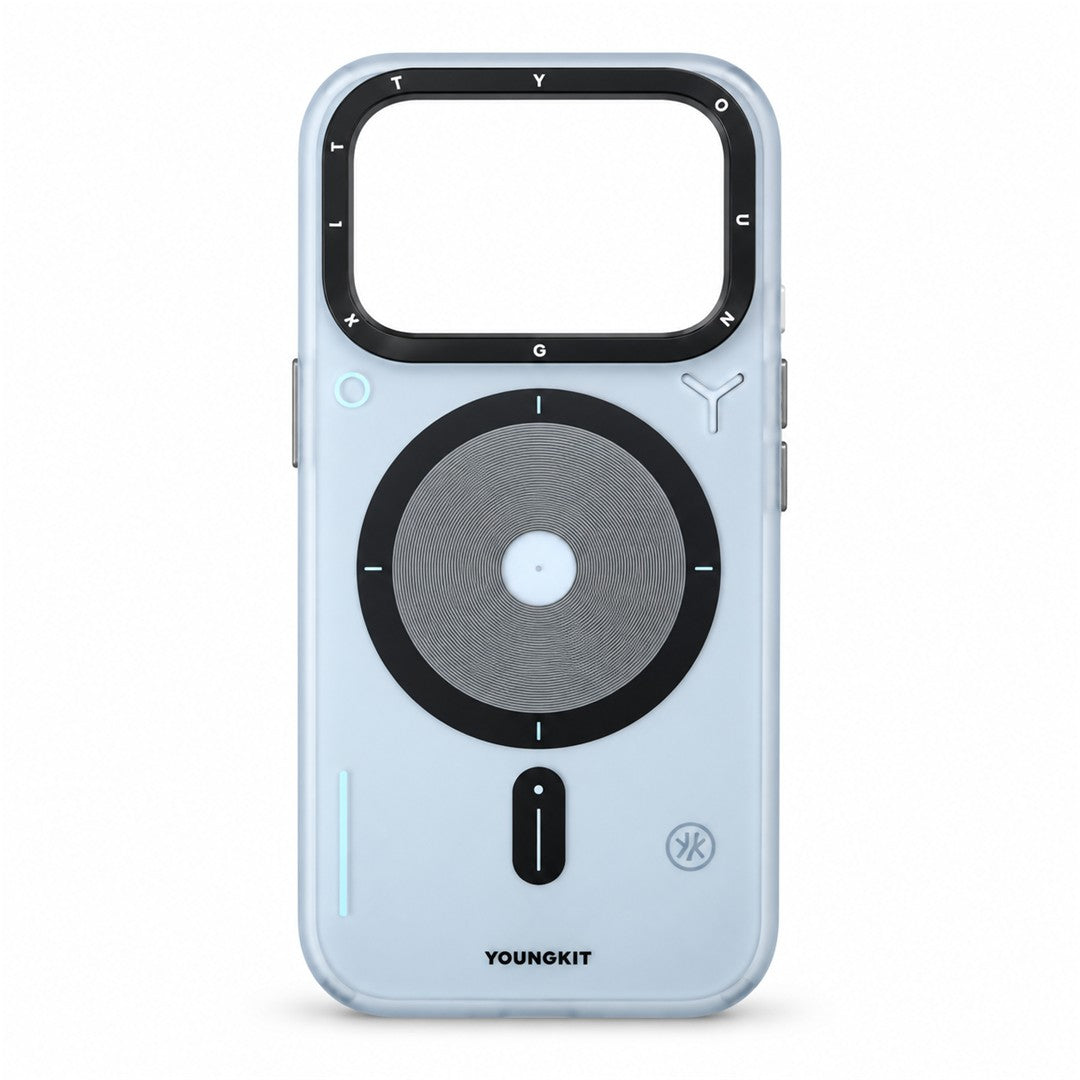 YOUNGKIT Disc-Design Case for iPhone 17 Pro - Ice Blue