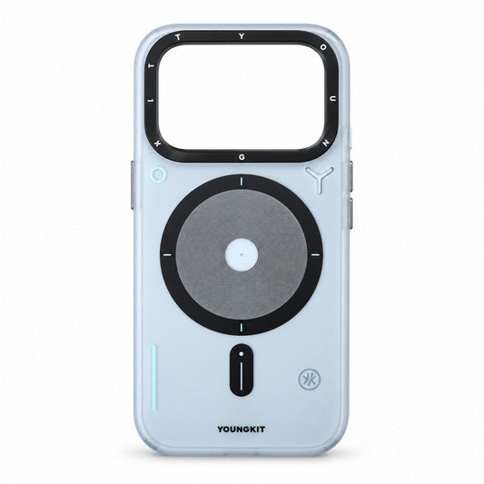 YOUNGKIT Disc-Design Case for iPhone 17 Pro - Ice Blue