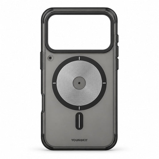 YOUNGKIT Disc-Design Case for iPhone 17 Pro - Smoke Grey
