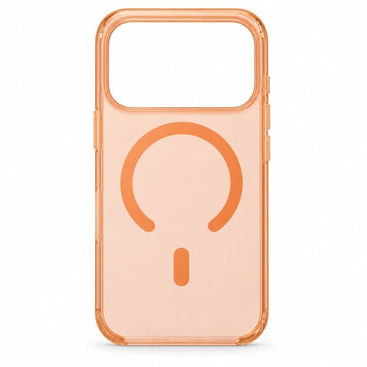 Clear Magnetic Case for iPhone 17 Pro - Orange