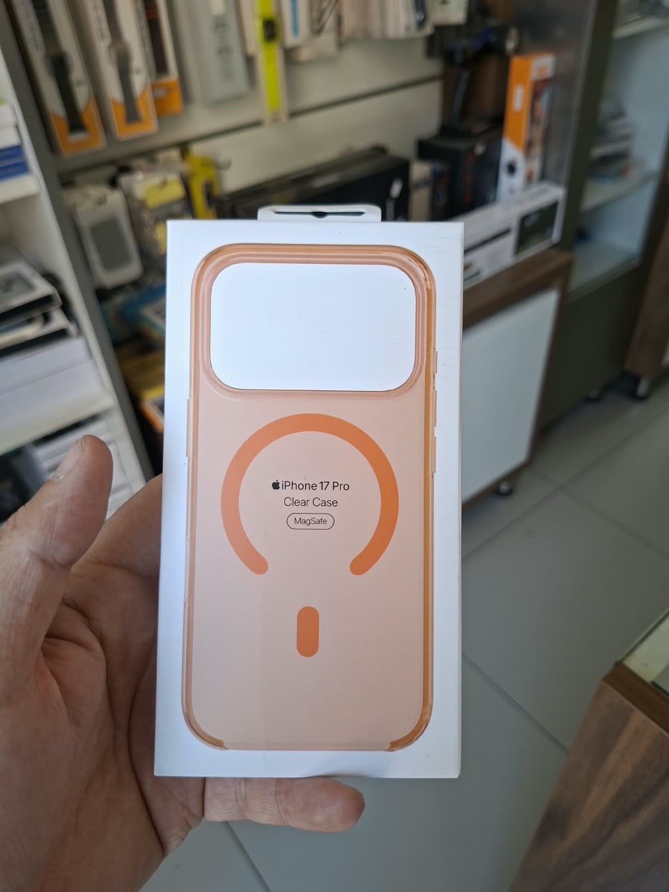 Clear Magnetic Case for iPhone 17 Pro - Orange